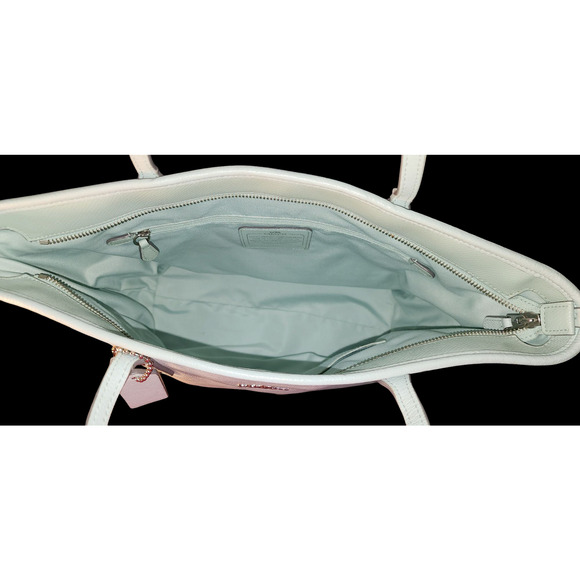 Coach City Zip pale green cross grain leather shoulder bag - Picture 3 of 9